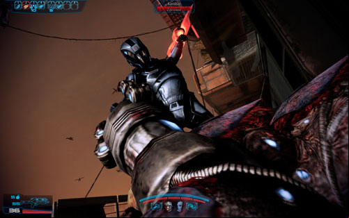 On your way out of the building jump over the void and climb up the ladder to see another container - Namakli - Walkthrough - Mass Effect 3: Leviathan - Game Guide and Walkthrough