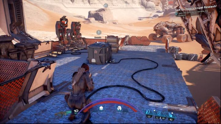 The console you must hack. - Save Dr. Okeers Krogan Research on Elaaden - Elaaden - Mass Effect: Andromeda Game Guide
