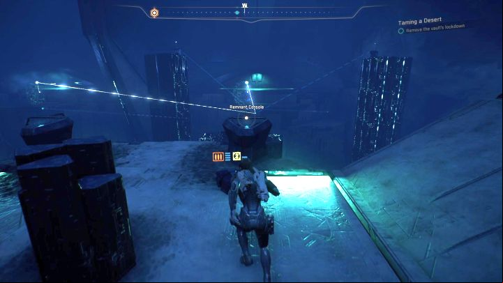 You must activate the two consoles by the edge. - Taming a Desert on Elaaden - Elaaden - Mass Effect: Andromeda Game Guide