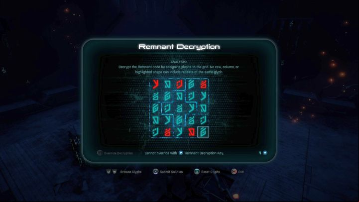 Remnant Decryption puzzle solution. - Taming a Desert on Elaaden - Elaaden - Mass Effect: Andromeda Game Guide