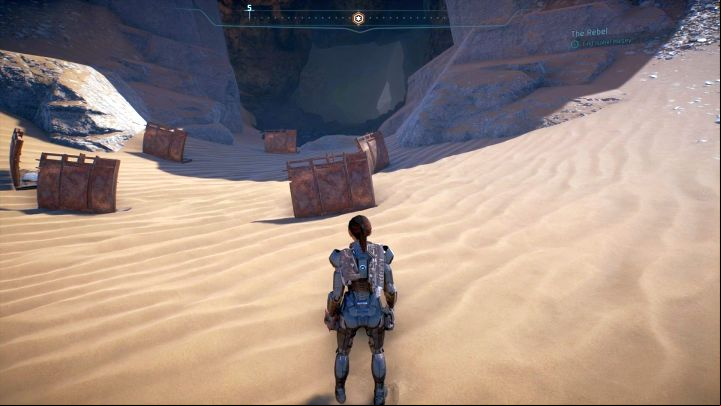 The entrance to the cave where Isabel is. - Other quests on Elaaden - Elaaden - Mass Effect: Andromeda Game Guide