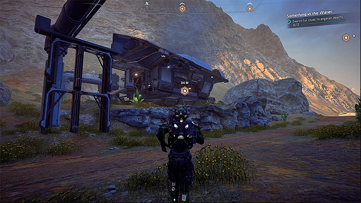 This quest is added automatically to your journal during your exploration of the north-east part of planet Kadara, the Kurinths Valley - Something in the Water | Kadara side quests - Kadara - Mass Effect: Andromeda Game Guide