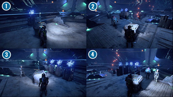 You are now standing before a small puzzle that sees you activate the neighboring consoles in the right succession - A Dying Planet | Havarl side quests - Havarl - Mass Effect: Andromeda Game Guide