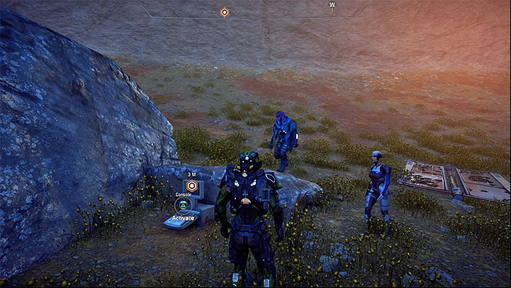 Use the scanner and find the interactive console - Precious Cargo | Kadara side quests - Kadara - Mass Effect: Andromeda Game Guide