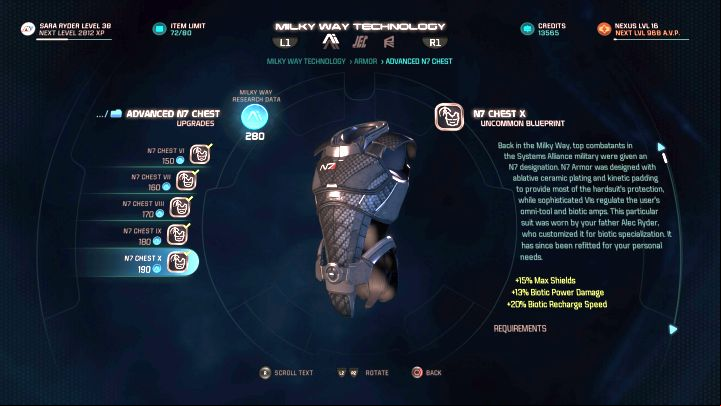 The N7 Armor is a nostalgic addition, but its also a fairly powerful set for a Biotic. - How to unlock the N7 Armor in Mass Effect: Andromeda? - FAQ - Frequently asked questions - Mass Effect: Andromeda Game Guide