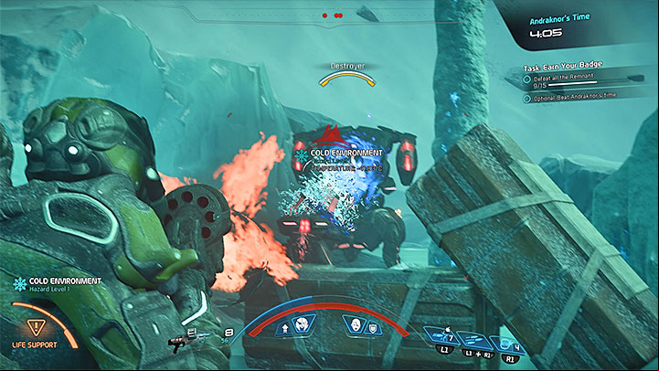 The most problematic enemy to eliminate is the Destroyer - Earn Your Badge | Nexus | Heleus Assignments - Nexus - Mass Effect: Andromeda Game Guide