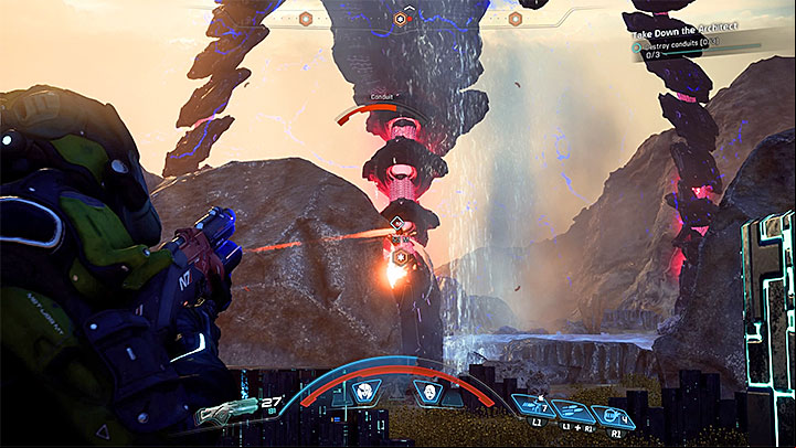 Shoot at the Architects limbs - Take Down the Architect on Kadara | Kadara | Heleus Assignments - Kadara - Mass Effect: Andromeda Game Guide