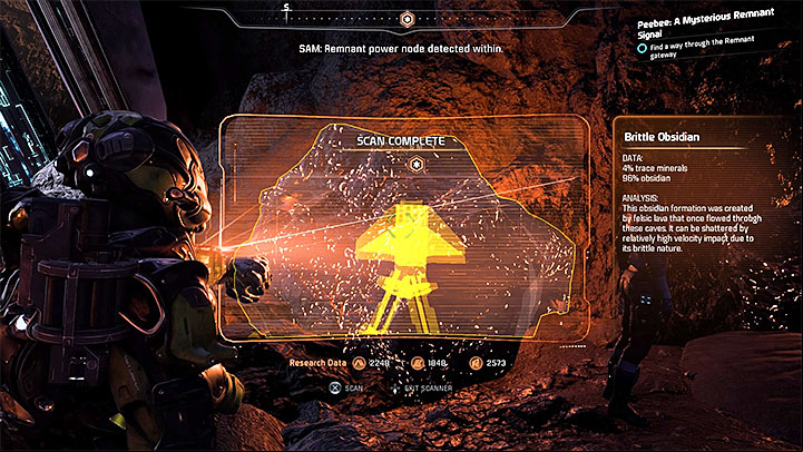 Start your exploration of Pas-10 and avoid any with the lava - Peebee: A Mysterious Remnant Signal (loyalty mission) | Allies and Relationships - Allies and Relationships quests - Mass Effect: Andromeda Game Guide
