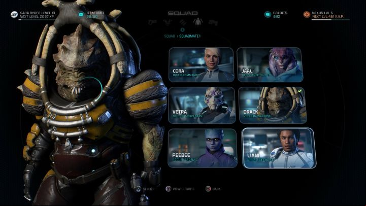 All 6 companions available in the game. - When do you unlock all party in Mass Effect: Andromeda? - FAQ - Frequently asked questions - Mass Effect: Andromeda Game Guide