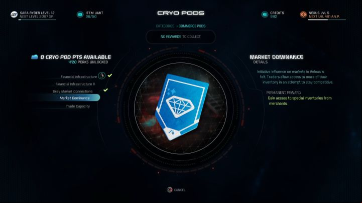 Andromeda viability (AVP) screen where you can open Cryo Pods. - How to get more Cryo Pods in Mass Effect: Andromeda? - FAQ - Frequently asked questions - Mass Effect: Andromeda Game Guide