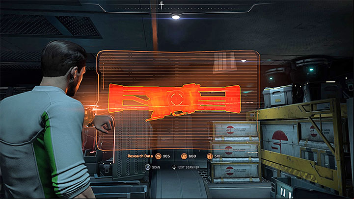 The anomaly that you must find is behind the wall in a small armory, presented on the picture above - Excess Baggage | Tempest side quests - Tempest - Mass Effect: Andromeda Game Guide