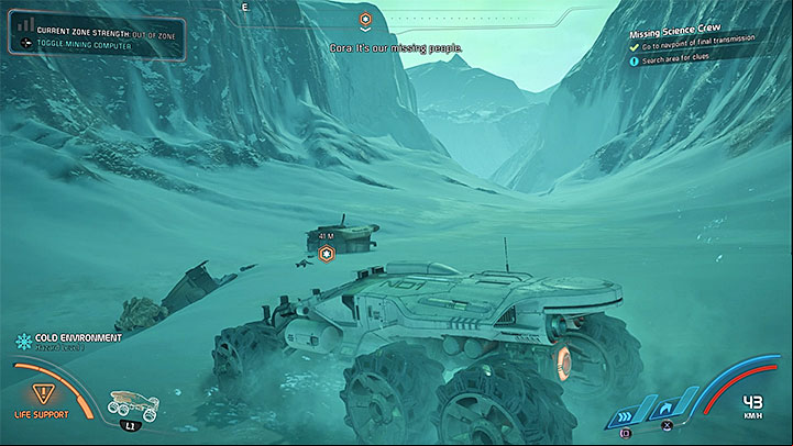 During the search you will find the broken researchers ship - Missing Science Crew | Voeld side quests - Voeld - Mass Effect: Andromeda Game Guide