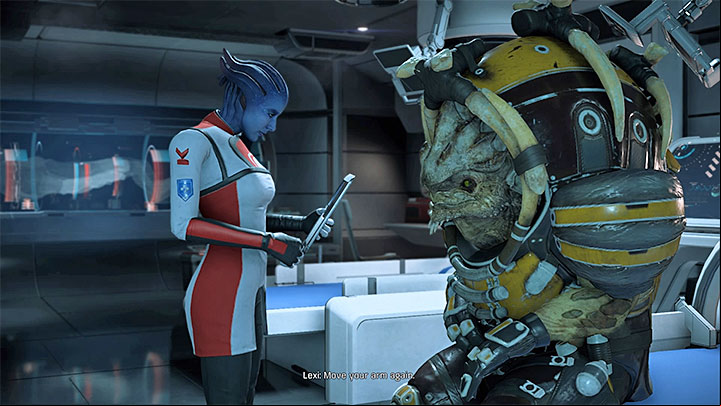 Speak with Drack and Lexi in med bay - Nakmor Drack: Other quests | Allies and Relationships - Allies and Relationships quests - Mass Effect: Andromeda Game Guide