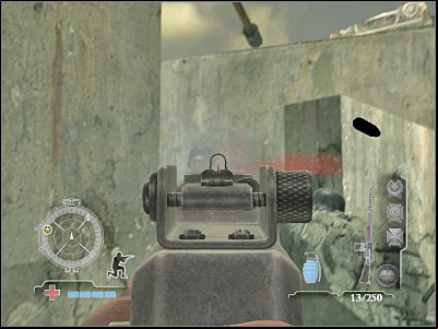 Before we'll deal with the halftrack, you will have to kill a sniper I was telling you about - Eliminate Enemies on Halftracks - Operation Der Flakturm - Medal of Honor: Airborne - Game Guide and Walkthrough