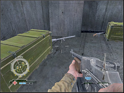 The ladder will allow you to get to the upper level - Disable Ammunition Lift Controls - part 2 - Operation Der Flakturm - Medal of Honor: Airborne - Game Guide and Walkthrough