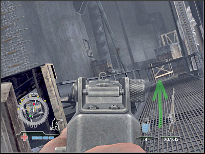 There's a large elevator to your left which is being used to transport ammunition - Disable Ammunition Lift Controls - part 1 - Operation Der Flakturm - Medal of Honor: Airborne - Game Guide and Walkthrough