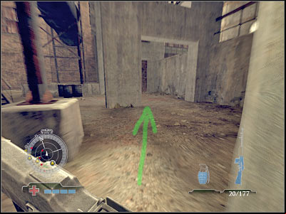 Before a guy with the armor arrives here, try leaning out and killing a few of the standard enemy units - Destroy Panzerzug Cannon Cars - part 1 - Operation Varsity - Medal of Honor: Airborne - Game Guide and Walkthrough