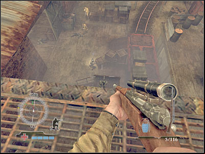 Once you're inside, you should take your time and look around a bit - Sabotage Tank Factory Control Room - part 1 - Operation Varsity - Medal of Honor: Airborne - Game Guide and Walkthrough