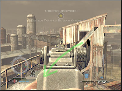 The first sniper will be standing inside one of the carriages - Destroy Tanks on Railcars - part 1 - Operation Varsity - Medal of Honor: Airborne - Game Guide and Walkthrough