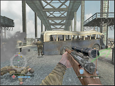 If you have any Gammon grenades, you might as well go ahead and use them, especially since you won't need them anymore - Knock-out Tiger Tank #2 - part 2 - Operation Market Garden - Medal of Honor: Airborne - Game Guide and Walkthrough
