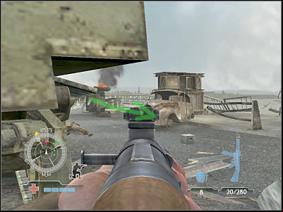 Now you should try and secure left side of the bridge - Knock-out Tiger Tank #2 - part 1 - Operation Market Garden - Medal of Honor: Airborne - Game Guide and Walkthrough