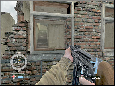 You may enter the building - Assemble with Airborne at Bridge Surface - Operation Market Garden - Medal of Honor: Airborne - Game Guide and Walkthrough