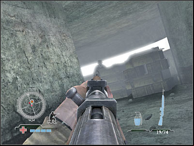 Enter this new room very carefully - Clear and Secure Pillbox - part 2 - Operation Neptune - Medal of Honor: Airborne - Game Guide and Walkthrough
