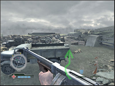 You will have to eliminate a few enemy soldiers from here - Clear and Secure Pillbox - part 1 - Operation Neptune - Medal of Honor: Airborne - Game Guide and Walkthrough