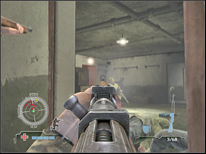 Once you've killed all visible units, head on to a new room - Clear Central Casemate - part 2 - Operation Neptune - Medal of Honor: Airborne - Game Guide and Walkthrough