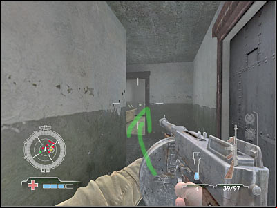 There's a much larger room to the north-east of your current location - Destroy Radar Antenna Relay - part 2 - Operation Neptune - Medal of Honor: Airborne - Game Guide and Walkthrough