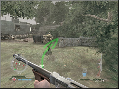 Try moving even closer to the designated northern bunker - Destroy Radar Antenna Relay - part 1 - Operation Neptune - Medal of Honor: Airborne - Game Guide and Walkthrough