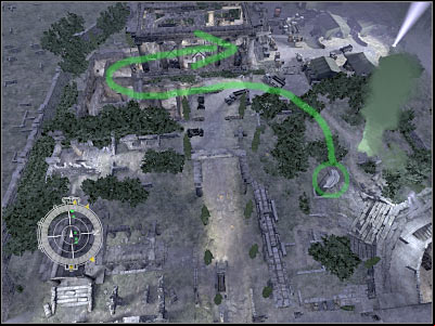 Reaching your target - Disable Communications Antenna - part 1 - Operation Avalanche - Medal of Honor: Airborne - Game Guide and Walkthrough