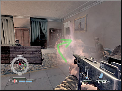 Obviously the roof of this building is going to be occupied by new enemy units - Eliminate German officers - part 2 - Operation Husky - Medal of Honor: Airborne - Game Guide and Walkthrough