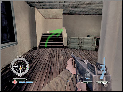 Sadly, even if you took out a lot of enemy units from a nearby tower, you still have to kill a lot of soldiers here - Destroy Town Hall AA Guns - part 2 - Operation Husky - Medal of Honor: Airborne - Game Guide and Walkthrough