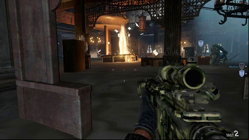 When Mother runs out from behind the desk, locate enemies in front (i - Mission 06: Rip Current - Campaign - Medal of Honor: Warfighter - Game Guide and Walkthrough
