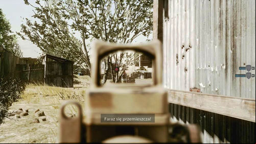 Run behind the companions toward the closed door and hide behind the iron hut standing closest to it - Mission 08: Finding Faraz - Campaign - Medal of Honor: Warfighter - Game Guide and Walkthrough