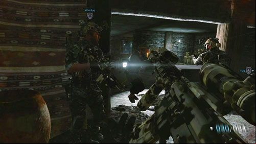 Be prepared to treat the enemy who runs out of the kitchen with some rifle rounds - Mission 13: Shut it Down - Campaign - Medal of Honor: Warfighter - Game Guide and Walkthrough