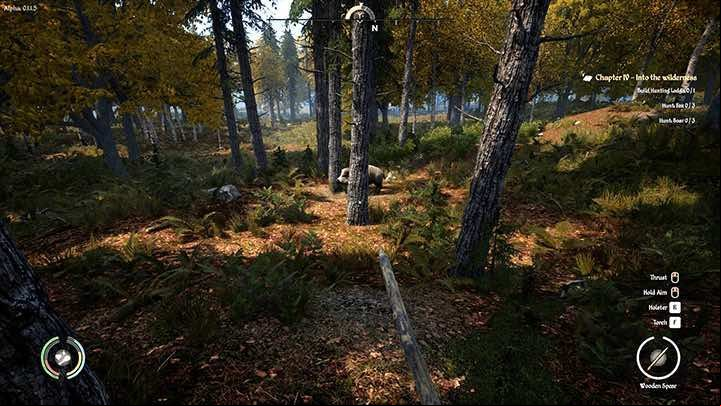 Press the right mouse button to prepare for the throw - Medieval Dynasty: Hunting Guide - Basics - Medieval Dynasty Guide