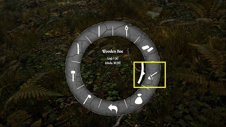 You'll need one log and ten sticks to do it - Medieval Dynasty: Farm - how to farm the land? - Basics - Medieval Dynasty Guide