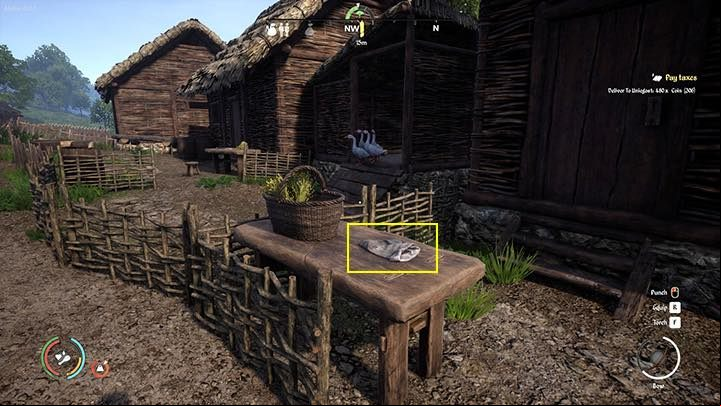 You can also "borrow" a bag there - Medieval Dynasty: Farm - how to farm the land? - Basics - Medieval Dynasty Guide