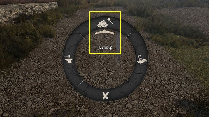 Select the crafting menu with the Q button and then the Buildings section - Medieval Dynasty: Farm - how to farm the land? - Basics - Medieval Dynasty Guide