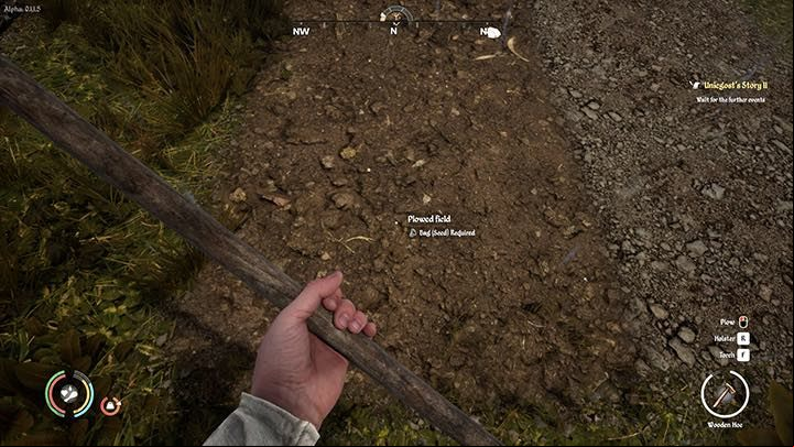 Now the Plowed field is ready for cultivation - Medieval Dynasty: Farm - how to farm the land? - Basics - Medieval Dynasty Guide