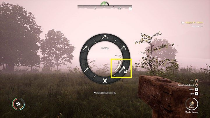 Select the "Destroy" Mode - Medieval Dynasty: Field - how to delete? - FAQ - Medieval Dynasty Guide