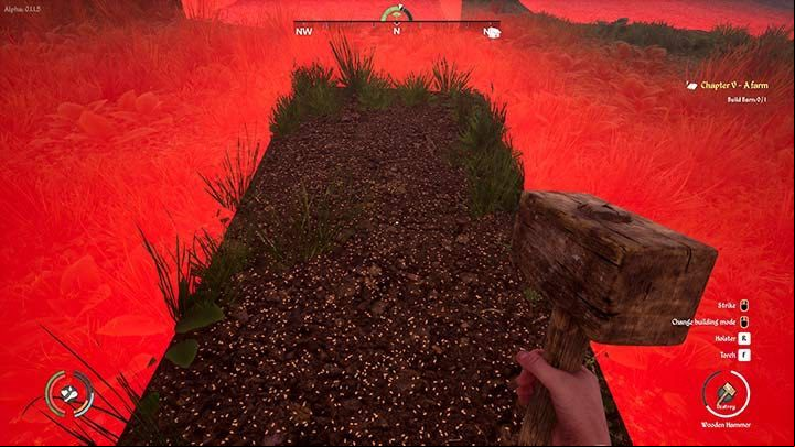 Go to the piece of field you want to remove and use the hammer with a left mouse button - Medieval Dynasty: Field - how to delete? - FAQ - Medieval Dynasty Guide