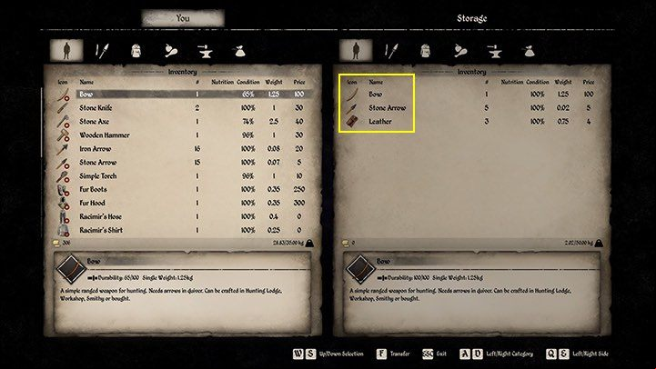 In the chest, you'll find a bow and five arrows - Medieval Dynasty: Bow - how to get it? - FAQ - Medieval Dynasty Guide