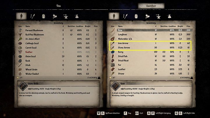 Like bows, arrows can be bought from the hunter Sambor - Medieval Dynasty: Arrows - how to get them? - FAQ - Medieval Dynasty Guide