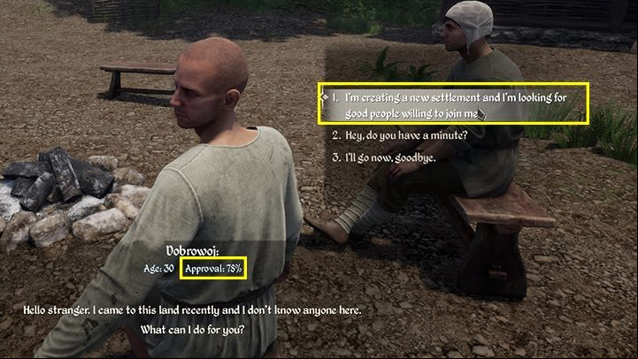You can recruit the homeless NPCs roaming the other settlements - Medieval Dynasty: Your own settlement - Basics - Medieval Dynasty Guide