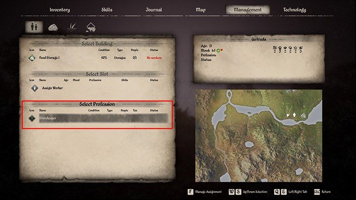Next, you need to assign them to a specific profession associated with the building - Medieval Dynasty: Your own settlement - Basics - Medieval Dynasty Guide