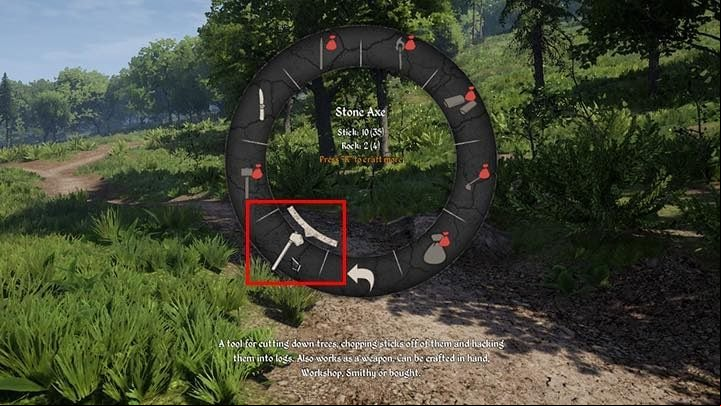If you have more rocks and sticks in the inventory, you can press R instead of clicking to immediately craft several items at once - Medieval Dynasty: Beginners Guide & Tips - Basics - Medieval Dynasty Guide