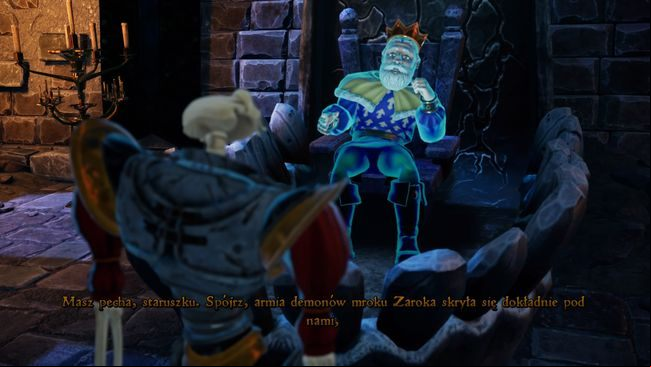 After talking with Peregrin, he will transfer you to another area of the castle - The Haunted Ruins | MediEvil Walkthrough - Walkthrough - MediEvil Guide